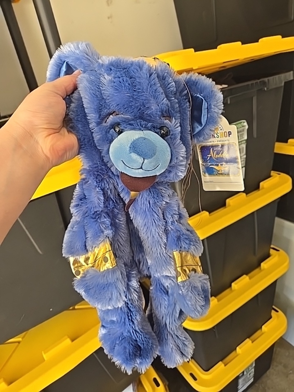Blue Plush Bear Disney Aladdin Collection
